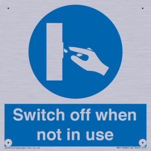 Switch off when not in use